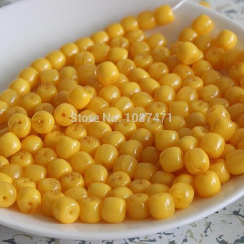 100pcs 8mmx8mm Wholesale vintage high imitation beeswax ornament Bracelets jewelry DIY accessories Decoration C070