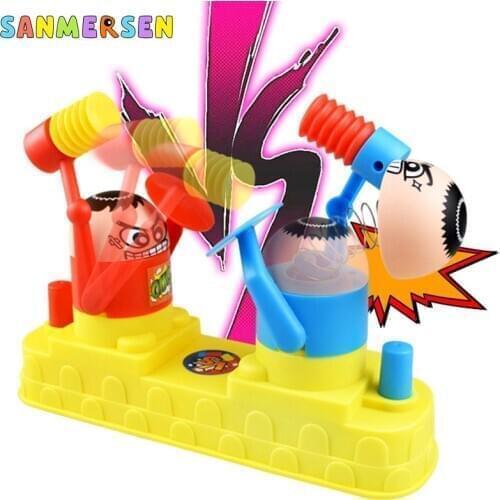 2 Player Kids Combat Battle Board Game Toy Stress Release Interactive Pastime Hammer Hiding Game For Children Party Novelty Gift