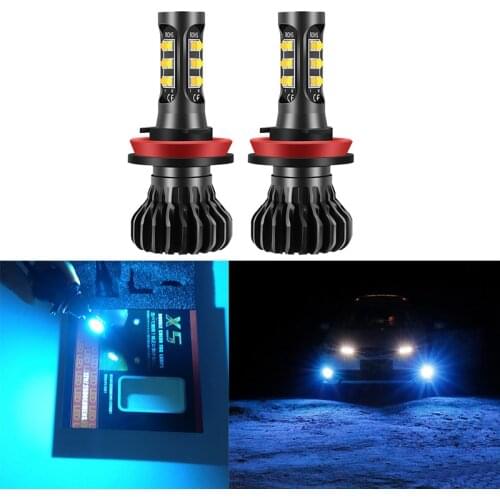 2PCS H8 H11 LED Light Foglights 12V 24V Fog Lamp Day Light For Volvo XC90 2015-2017 S60L 2014-2016 V70 S40 XC60 C30 V60