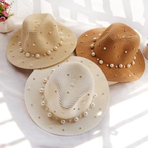 2021 New Jazz Straw Hat Summer Beach Sun Hats for Women Chapeau De Paille Sombreros Sol Chapeu Praia Gorro Palha Caps cap