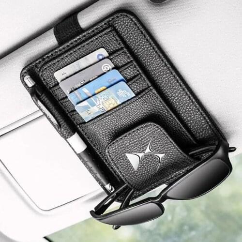 4s exclusive Car Sunshade Storage bag clip For DS SPIRIT DS3 DS4 DS4S DS5 DS 5LS DS6 DS7 DS car Accessories