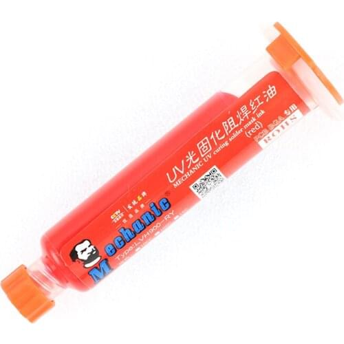 5pcs UV Cure Welding Red Oil 10cc Circuit Board Protect Paint Solder Cream Paste Welding Fluxes For Soldering Repair