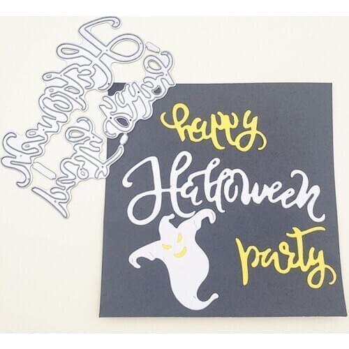 9.8*6.3 Metal Cutting Dies For DIY Scrapbooking Happy Halloween /Embossing Bullet Journal Punch Dtencils Photo Album Card Making