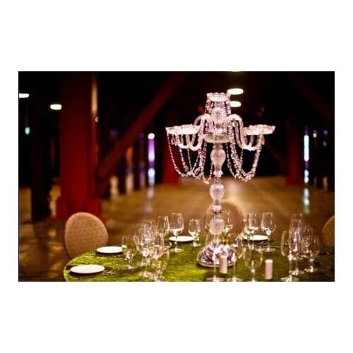 90cm Tall Crystal Wedding candelabras acrylic Flower Stand Table centerpiece Wedding Decoration 10 pcs/lot