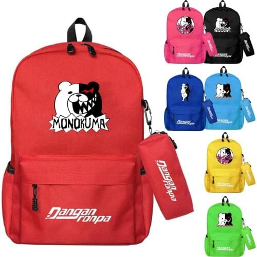 Anime Game Backpack 2Pcs Teenagers Backpack Rucksack for School Boys Girls Rucksack Junko Laptop Men Women Travel Bag Mochilas