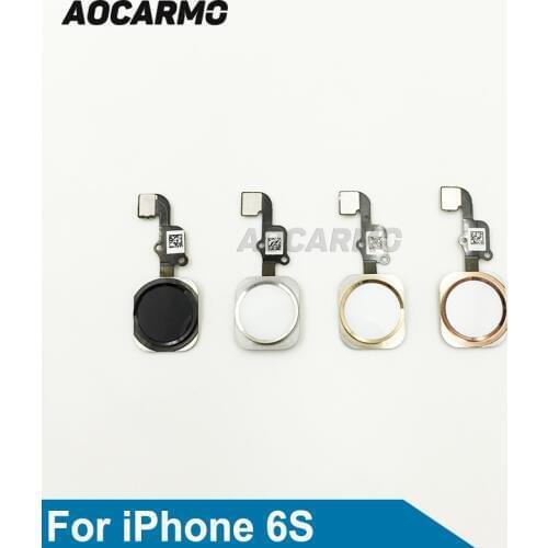 Aocarmo Home Button Main Key Flex Cable Replacement Assembly For iPhone 6S