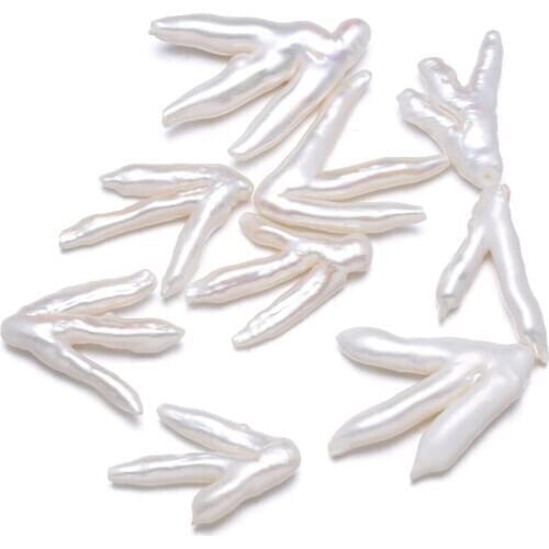 New Grade A White Chicken Feet Freshwater Pearl Beads Simple And Stylish DIY Jewelry Gift Size 20x20-30x30mm