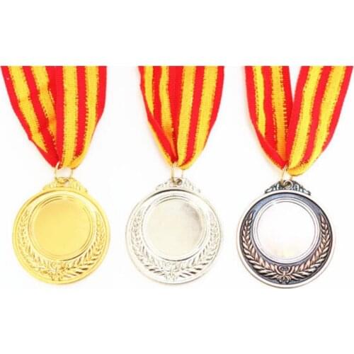 Whole set 6.5cm Zinc Alloy Medal Gold +Silver +Bronze Sport match Souvenir