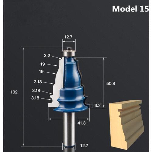 12.7mm,1pcs,Free shipping CNC Engraving Woodworking Milling Cutter,Solid carbide End Mill,cabinet and door Router Bit,model 15