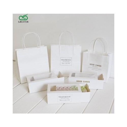 GRUITER Take-Out Bag Packaging Bags Gift Bag Coffee Dessert Packing Bag Food Kraft Paper Gift Bag Paper Package Packing Bags