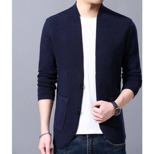 HCXY 2019 Men Jacket Four Seasons Cardigan Suit Mens Jacket Cardigan Cardigan Fashion Slim