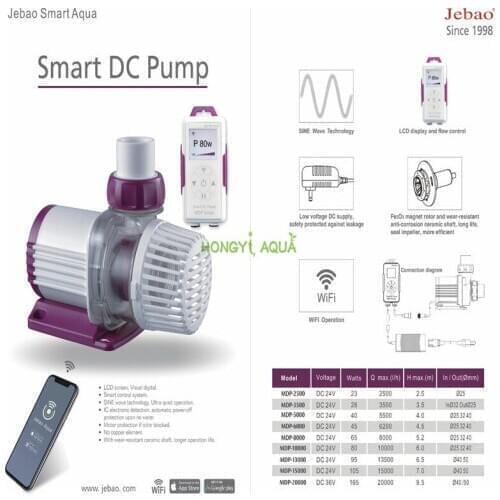 Jebao New LCD Display with Wifi Control MDP-5000 6000 8000 10000 Water Pump Cn(origin) Fish Tank Aquarium