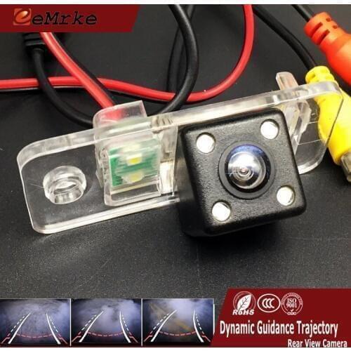 EEMRKE for Audi A6 S6 RS6 Avant 4F_ A8 S8 4E/4H Dynamic Trajectory Move Parking Line Camera Car Rearview Reversing Tracks Camera