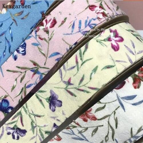 Kewgarden Floral Ribbons Handmade Carfts Gift Packing 10mm 25mm 40mm 1.5" 1" DIY Make Hair Bow Accessories 10 Yards
