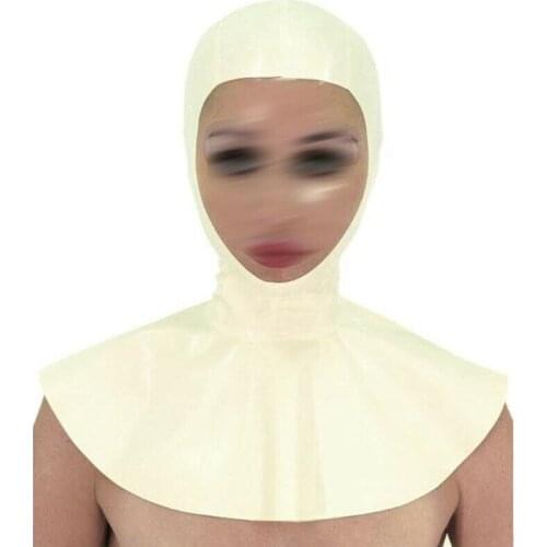 Latex Rubber Mask Hood Gummi 0.4mm with Tails for Catsuit Unisex Party Wear bdsm mask bdsm sex fetish men bdsm hood fetish