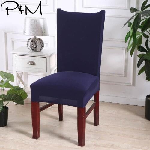 2019 Fashion Solid Dark Blue Chair Cover Slipcover Sofa Multifunctional Chair Spandex/Polyester Fabric Stretch Elastic Banquet