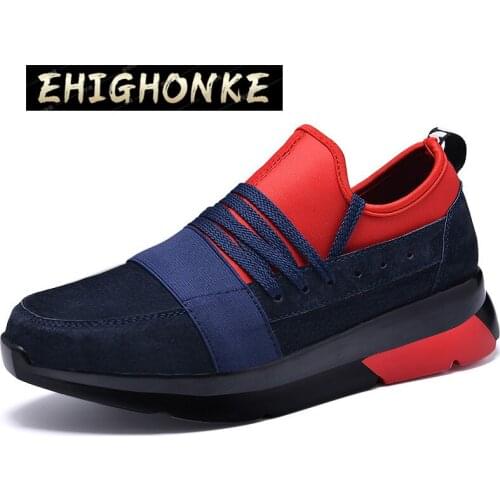 Mens height-increasing shoes 2021 new flocking shoes mens sports shoes trend Rome casual mens shoes autumn mens thick bottom