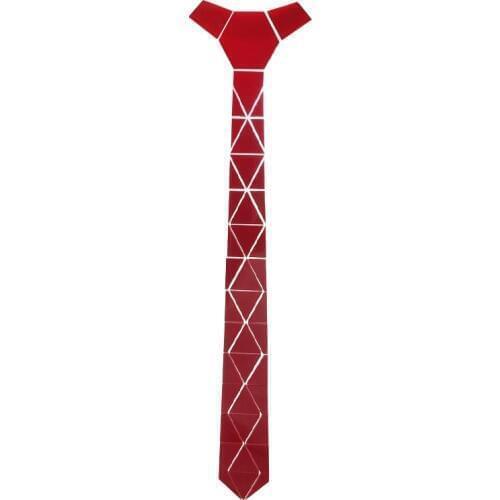 GEOMETIE HANDMADE MEN FASHION NECKTIE SHINY RED DIAMOND PATTERN WEDDING GROOM TIES UNIQUE STYLE NECK TIE RED