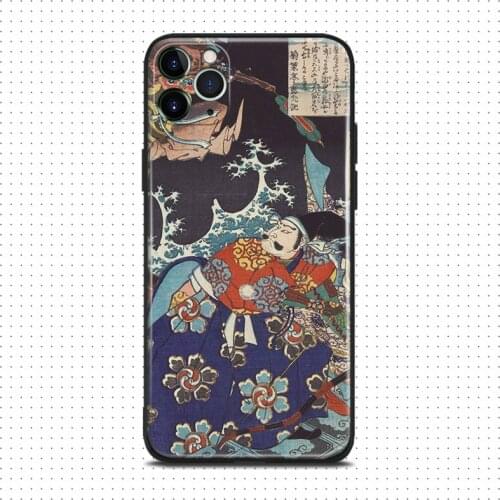 Vintage japanese art For iPhone se 6 6s 7 8 plus x xr xs 11 pro max soft silicone phone case cover shell