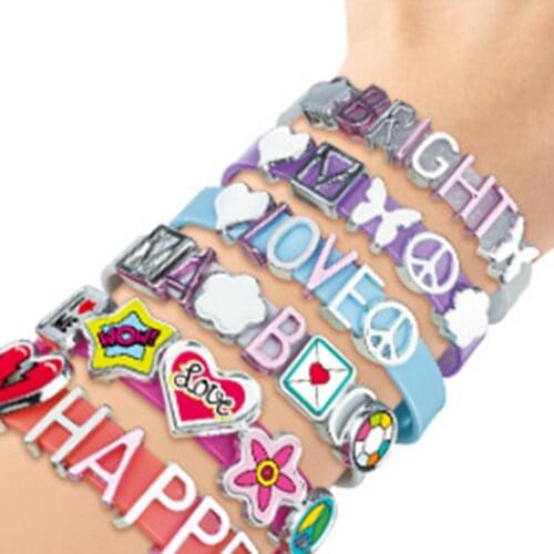 DIY Bracelet Set Cartoons Cute Letter Hand Rope Set Comfortable Wear-resistant Innovative Handmade Necklace Toy Kit