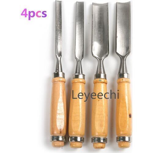 4pcs/lot 45#Steel 6/12/18/24mm 240mm Gouge Set Wood Carving Chisel Tool Cutting Width Hand DIY Carving Woodworking Tools