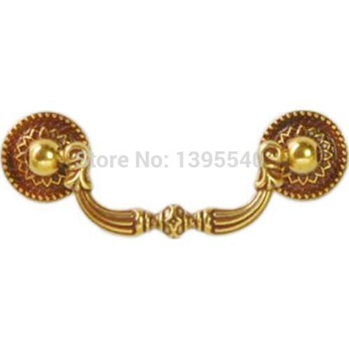 New 76mm Antique Cabinet Hanle Vintage Brass Knobs Creative Cupboard Closet Drawer Handles Bars Pulls hardware knobs