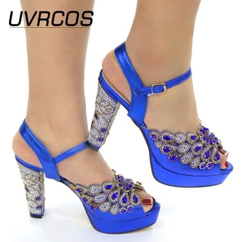 New Women Pumps New Shoes Sexy High Heels Ladies Party Stiletto 2021 Special Arrivals Wedding Blue Color Nigeriain Shoes