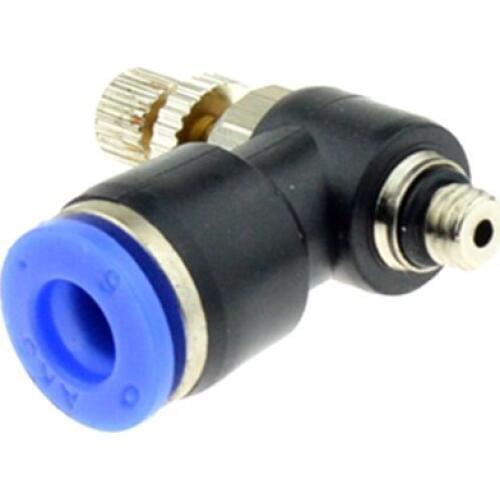8mm Push in to M5 5mm Male thread diameter Connect Fitting Elbow Pneumatic Speed Flow Controller Fittings New