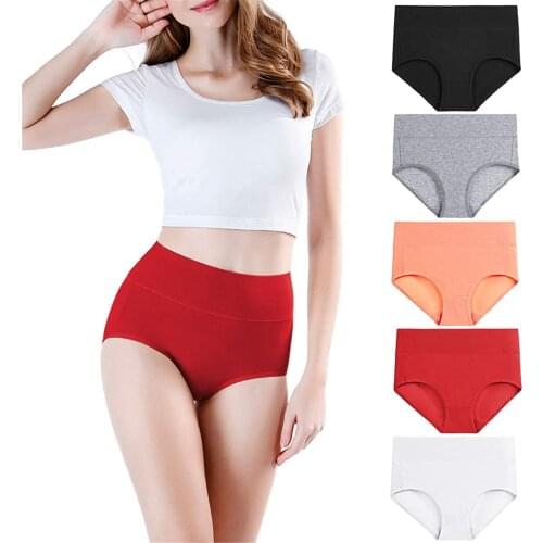 High Waist Sexy Lingerie Boyshort Women Underwear Stretch Briefs Soft Full Coverage Panties Solid Lenceria Sensual Mujer 2021
