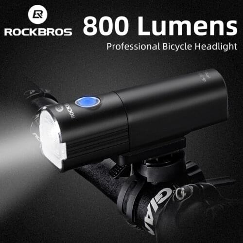ROCKBROS Bike Light Front Bicycle Lamp 400/800lumen USB Charging Cycle Headlight luces bici Cycling Flashlight Bike Accessories