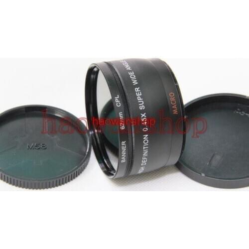 0.45x 58mm Wide Angle with Macro Conversion LENS for canon 60d 650d 700d 600d 550d 500d 1000d nikon sony fuji olympus camera