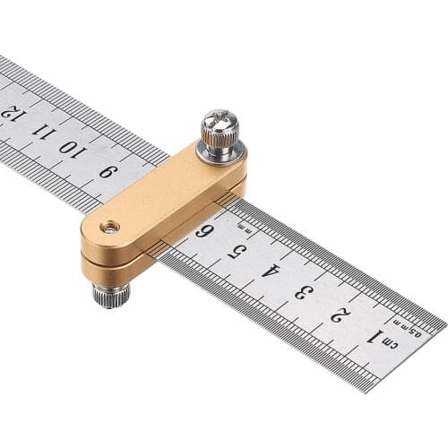 Steel Ruler Block Woodworking Scribe Drawing Mark Line Gauge Carpenter DIY Measuring And Positioning Tool Carpenter Tools