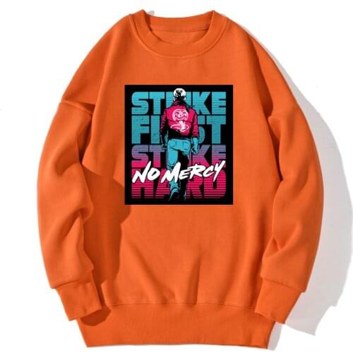 Cobra Kai Print Drop shoulders Sweatshirt Mens Fashion Hip Hop Tops Leisure Long Sleeve Pullovers Casual Retro Moletom Masculino