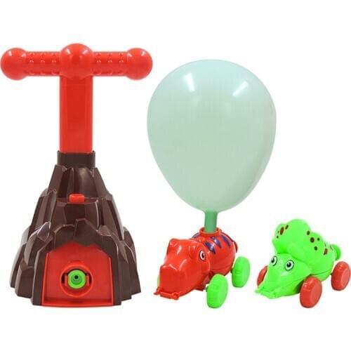 WolFAce Air Vehicle Volcanic Dinosaur Toys Press The Power The Balloon Car Car Puzzle Kindergarten Teaching AIDS New 2020