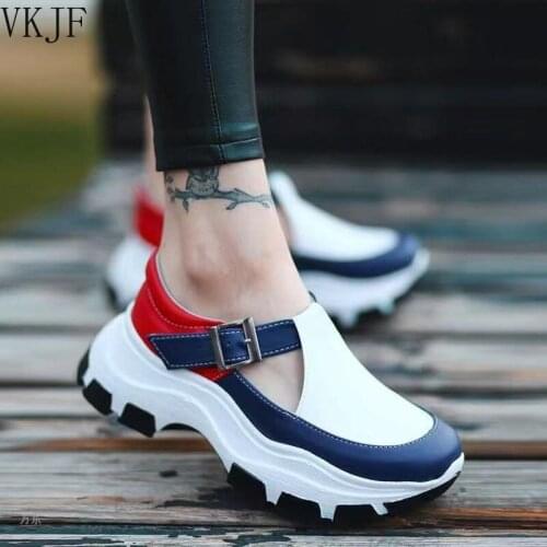 Ladies wedge sneakers thick-soled vulcanized shoes fashion casual womens shoes new large size womens shoes pu non-slip