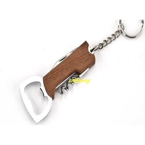 100pcs/lot Fast shipping 3 in 1 kits Multifunctional hippocampus Red wine bottle opener Beer openers With keyring