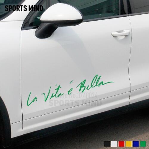 2 Pieces Customization Car Styling Life is beautiful Car Sticker Decal For Ford focus Renault Citroen PEUGEOT car accessories