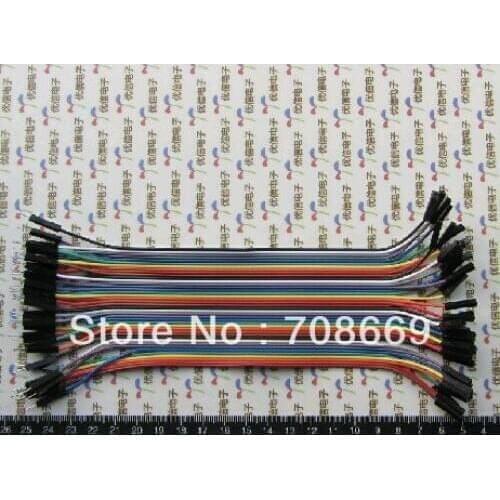 2pc/lot x40pin Female to male Dupont Wire Cable Line 1p-1p pin Connector 20cm