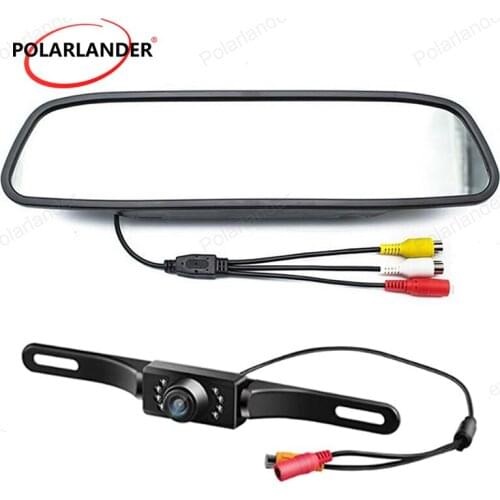 4.3 inch TFT-LCD display screen rearviwe monitor kit + wireless reverse parking camera IR night vision for car parking