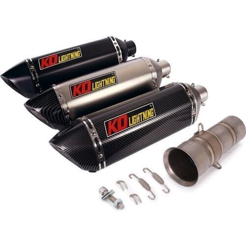 470MM for KTM 1190/1050/1090 1290 Super Adventure R/S/T Exhaust Pipe Motorcycle Titanium Mid Tube Slip On 51mm Muffler Escape