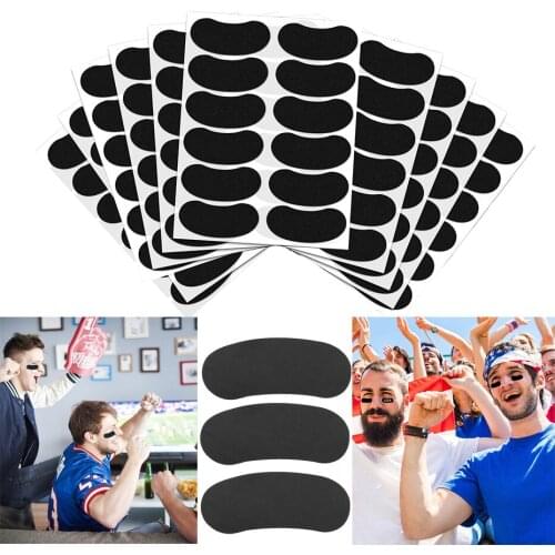 80pcs Eye Black Strip Stickers Writable Self Adhesive Labels Breathable Baseball Football Eye Black Stickers