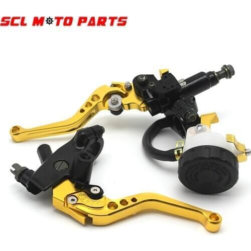 ALconstar-Racing Motorcycle Brake Clutch Levers Master Cylinder Reservoir Set Universal CNC 7/8" 22mm For Honda Kawasaki Yamaha