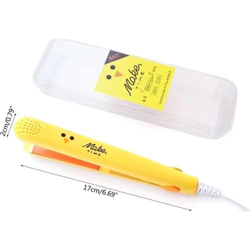 CPDD Electronic Hair Straightener Curler Mini Ceramic Iron Flat Straightening Styling Tools 220V Home Travel