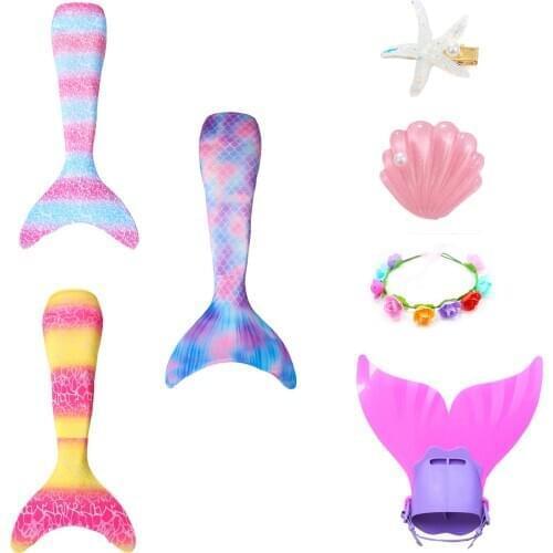 Hot Sale Lovely Mermaid Tail Holiday Beach Bikini Mermaid Costume Copslay Kids Swimming Pool Party Mermaid Swimsuit for Girls