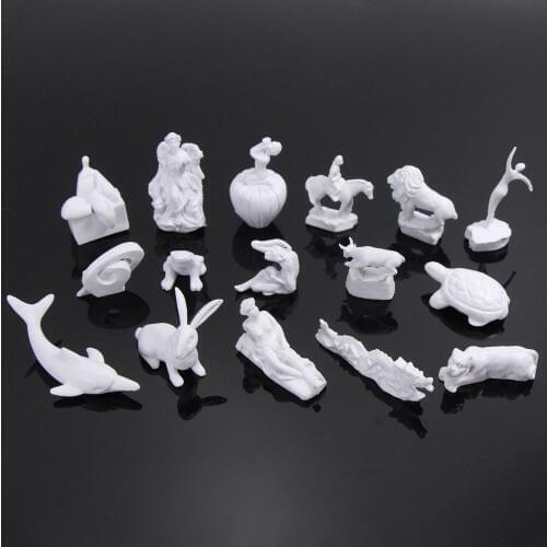 GY05087 16pcs Statue sculpture Fountain Model Train Railway HO 1:87 Architecture scale model building kit railway modeling