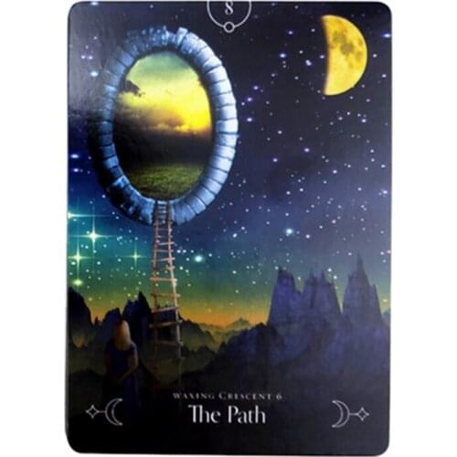 Queen of The Moon Oracle Card Full English Party Board Game 44 Cards Deck Tarot Astrology Divination Fate Cards