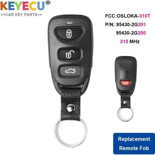 KEYECU Keyless Remote Car Fob 315MHz OSLOKA-310T P/N: 95430-2G201, 95430-2G200 for Kia Optima 2006 2007 2008 2009 2010
