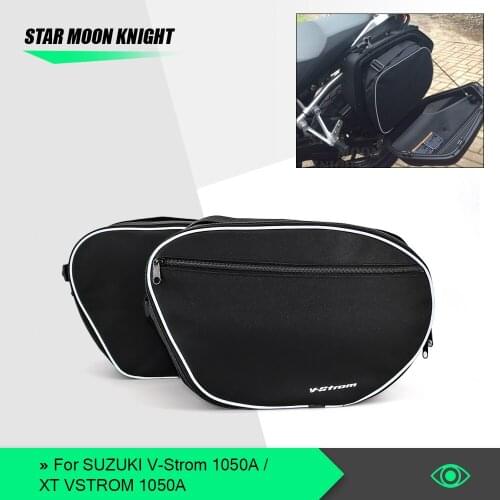 Motorcycle luggage bags Expandable Inner Bags Black Trunk Inner Bags For SUZUKI V-Strom 1050A / XT VSTROM 1050A