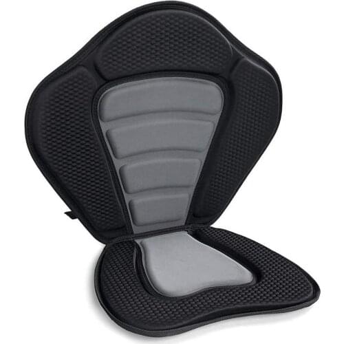 EVA Kayak Seat Padded Canoe Backrest Seat Cushion Back Support Sit on Top with Storage Bag for Kayaking Canoeing Rafting Fishing