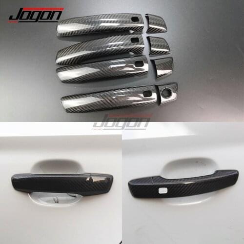 Real Carbon Fiber For AUDI A3 S3 RS3 TT TT RS 2015-2019 2020 Car Accessories Side Body Door Handle Cover Trim Molding